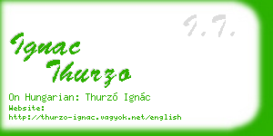 ignac thurzo business card